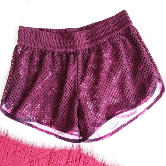 Champion Mesh Burgundy Elastic Active Shorts M - Picture 8 of 9